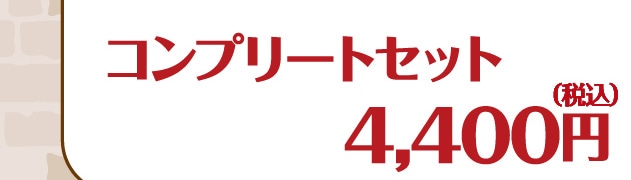 �R���v���[�g�Z�b�g 4,400�~�i�ō��j