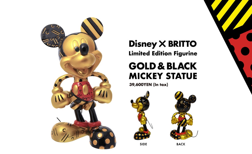 Disney~BRITTO@Limited@Edition@Figurine@GOLD & BLACKMICKEY STATUE 39,600YEN(Intax) SIDE/BACK