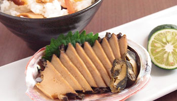 煮貝と釜飯の素セット・あわび煮貝 木箱入
