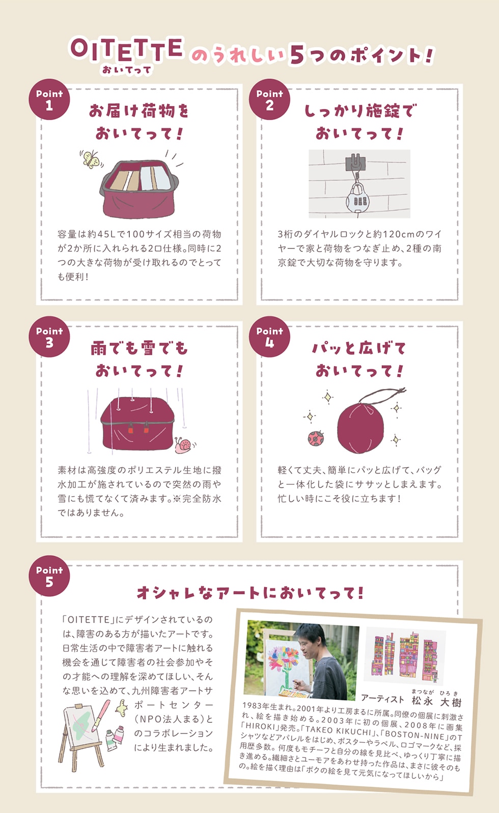 置き配バッグ OITETTE（おいてって）｜郵便局のネットショップ