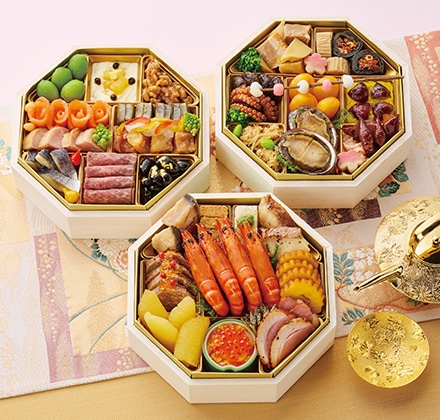 婦人画報のおせち 八角祝い三段重