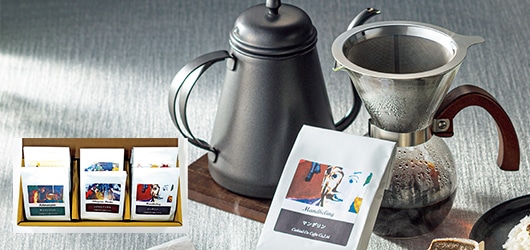 ストレートコーヒー粉6種詰合せギフト