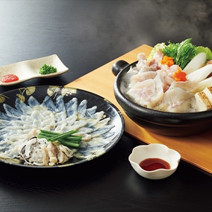 ふぐの王様とらふぐ尽くし(刺身・ちり鍋)