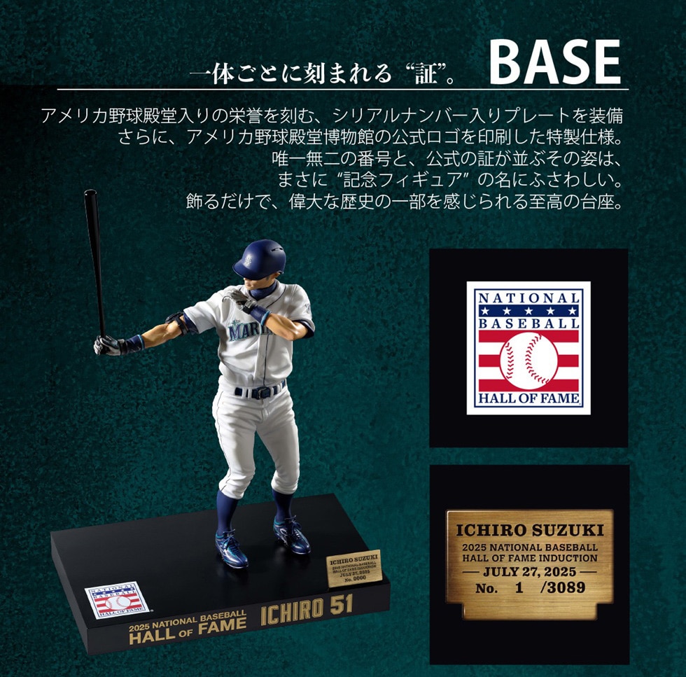 アメリカ野球殿堂入り記念 イチロープレミアムフィギュア｜郵便局の