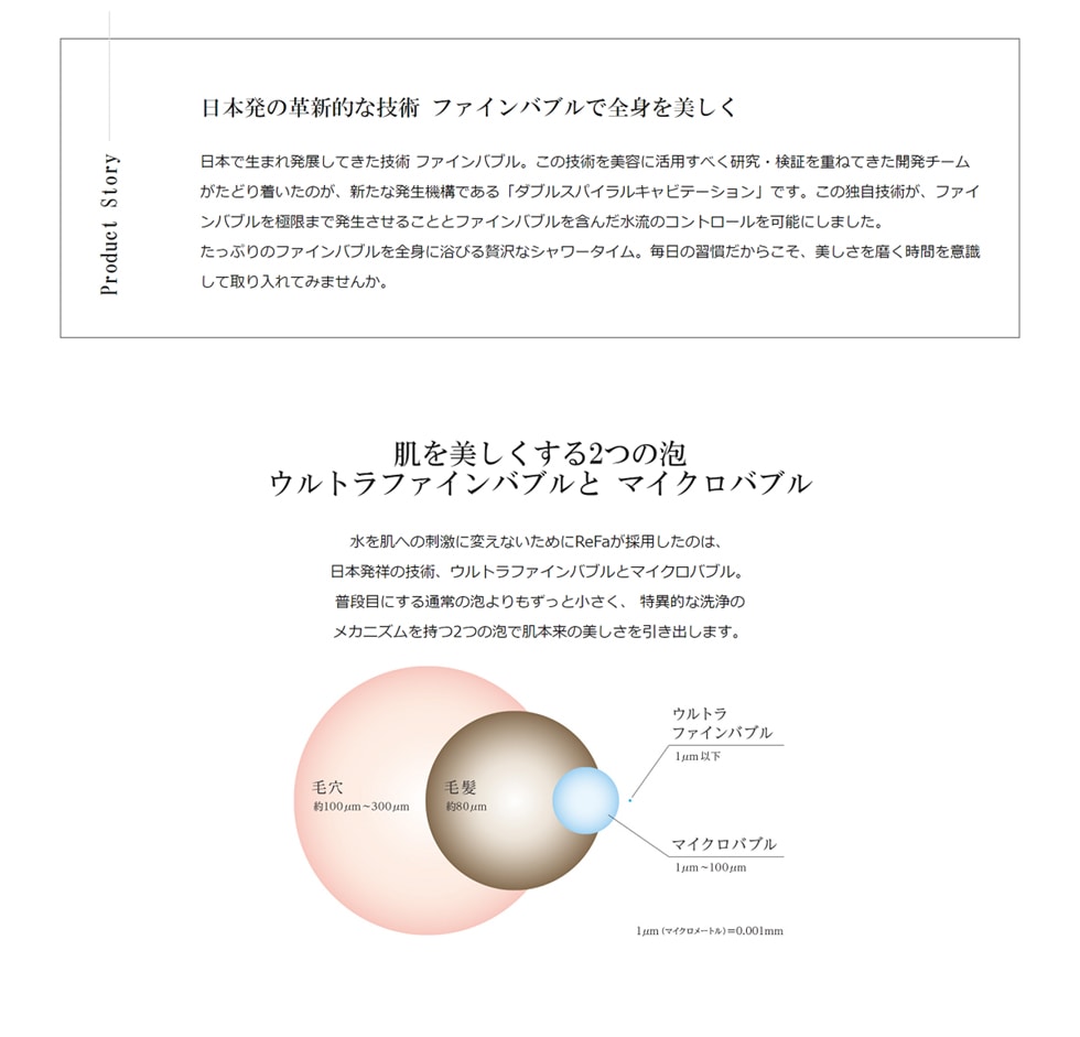 日本発の革新的な技術　ファインバブルで全身を美しく　肌を美しくする２つの泡　ウルトラファインバブルとマイクロバブル
