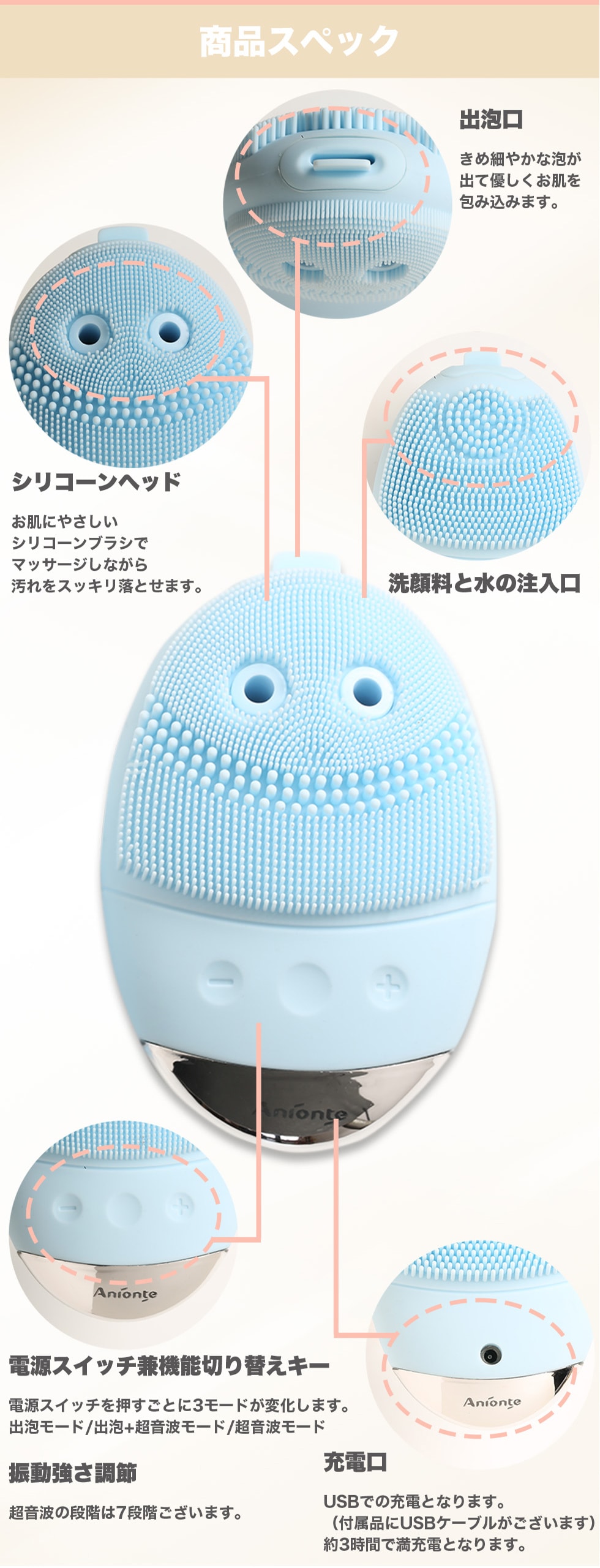 超音波洗顔器｜郵便局のネットショップ
